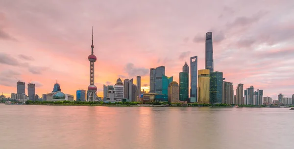 View Downtown Shanghai Skyline Twilight China — Stock Photo, Image