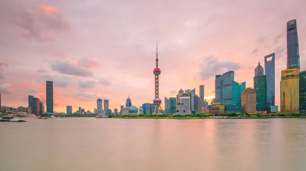 View Downtown Shanghai Skyline Sunrise China — Stock Photo, Image
