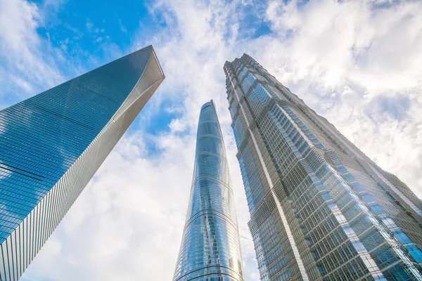 Çin 'de Şangay şehir merkezinin ufuk çizgisi