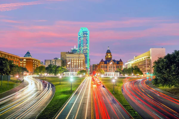 Dallas downtown skyline at twilight, Texas USA