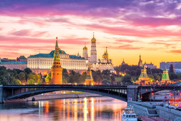 Moscovo Kremlin Rio Manhã Rússia — Fotografia de Stock