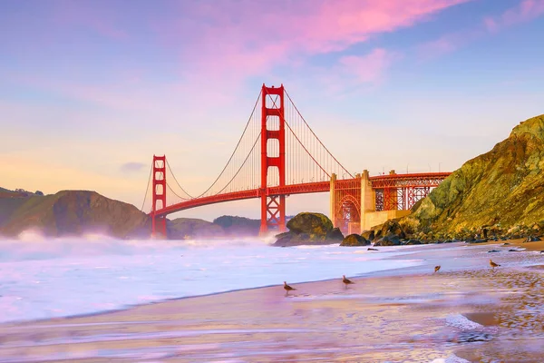 Golden Gate Bridge San Francisco Californië Bij Zonsondergang — Stockfoto