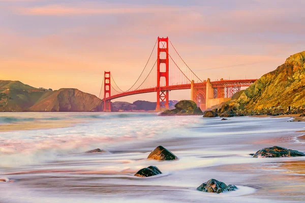 Golden Gate Bridge San Francisco California Tramonto — Foto Stock