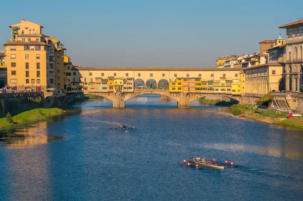 Ponte Vecchio Přes Řeku Arno Florencii Toskánsko Itálie — Stock fotografie