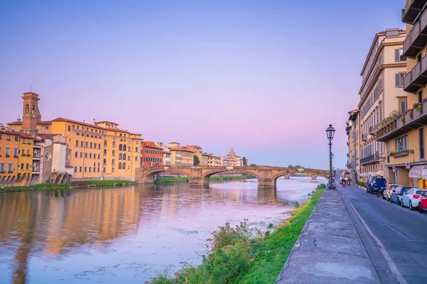 Floransa Şehri Talya Nın Toskana Kentindeki Arno Nehri — Stok fotoğraf