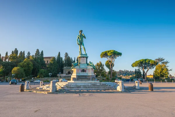 Zicht Piazzale Michelangelo Florence Italië — Stockfoto
