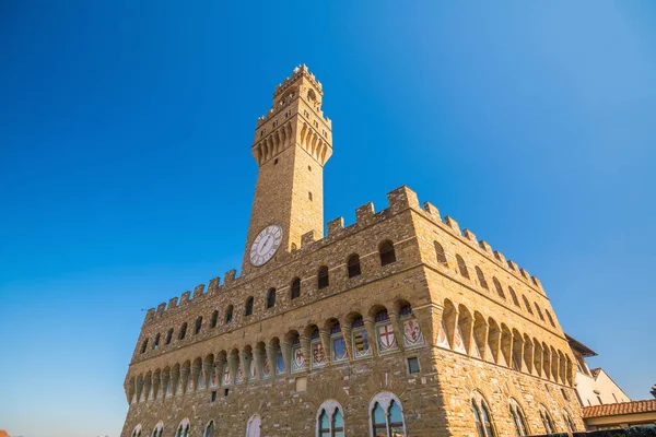 Palazzo Vecchio Florença Itália Com Céu Azul — Fotografia de Stock