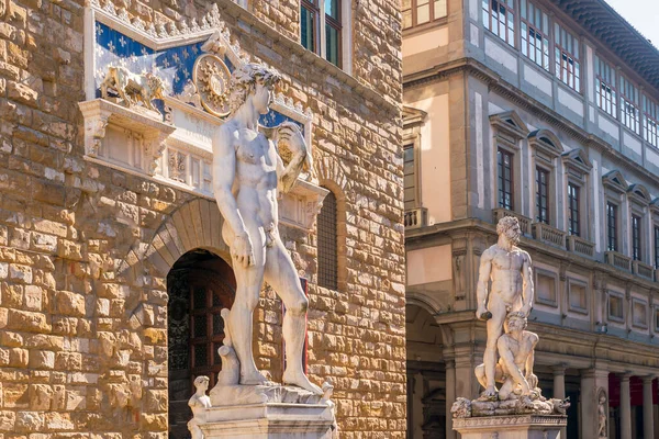Скульптура Piazza Della Signoia Флоренції Італія Архітектура Пам Ятка Флоренції — стокове фото