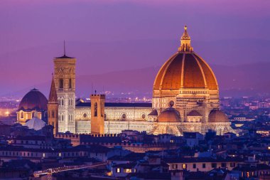Santa Maria del Fiore, Florence Duomo gün batımında