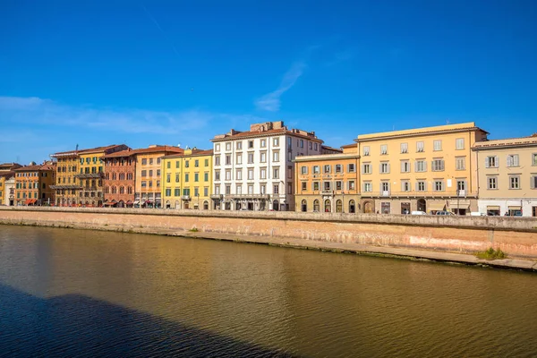 Miasto Piza Rzeka Arno Włoszech — Zdjęcie stockowe