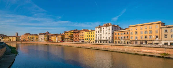 Panorama Města Pisa Řeka Arno Itálii — Stock fotografie