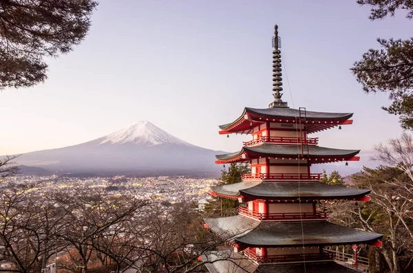 Όρος Fuji Στη Λίμνη Kawakuchiko Στην Ιαπωνία — Φωτογραφία Αρχείου