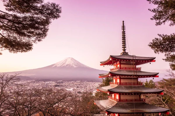 Όρος Fuji Στη Λίμνη Kawakuchiko Στην Ιαπωνία — Φωτογραφία Αρχείου