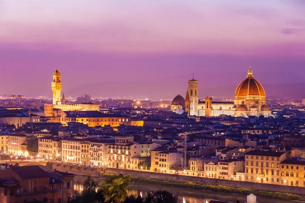 Santa Maria Del Fiore Florens Duomo Vid Solnedgången — Stockfoto