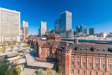 Tokyo İstasyonu Tokyo, Japonya 'nın en üst görüntüsünden