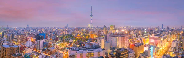 Панорамный Снимок Горизонта Токио Японии — стоковое фото