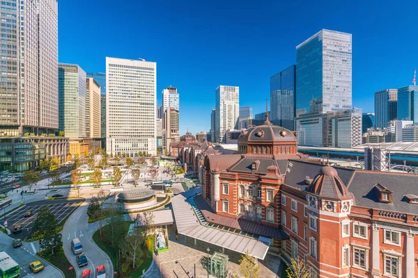 Tokyo İstasyonu Tokyo, Japonya 'nın en üst görüntüsünden