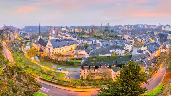 Skyline Old Town Luxembourg City Από Την Κορυφή Στο Λουξεμβούργο — Φωτογραφία Αρχείου
