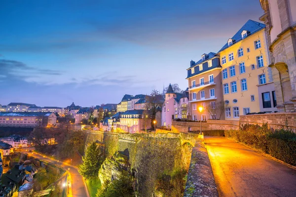 Eski Lüksemburg Şehrinin Skyline Lüksemburg Üst Manzarasından — Stok fotoğraf