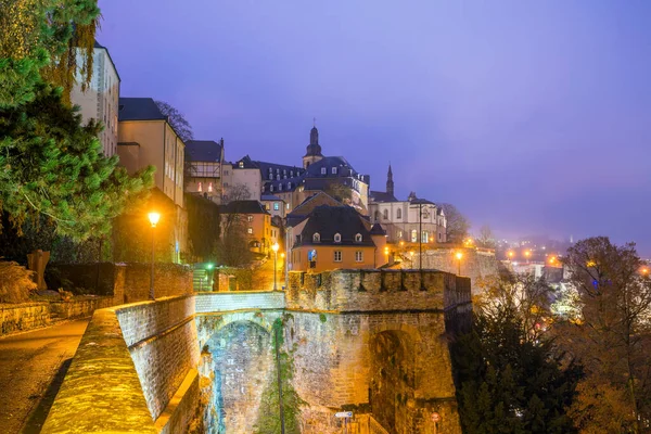 Skyline Cidade Velha Cidade Luxemburgo Vista Superior Luxemburgo — Fotografia de Stock