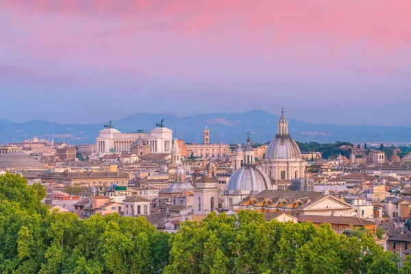 Top View Rome City Skyline Castel Sant Angelo Italy — стокове фото