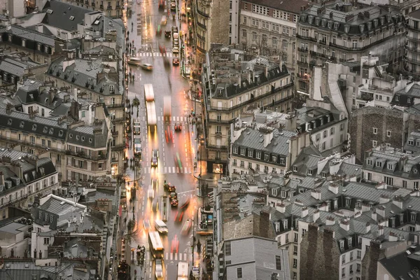 Vista Aérea Paris Zona Antiga Cidade França — Fotografia de Stock