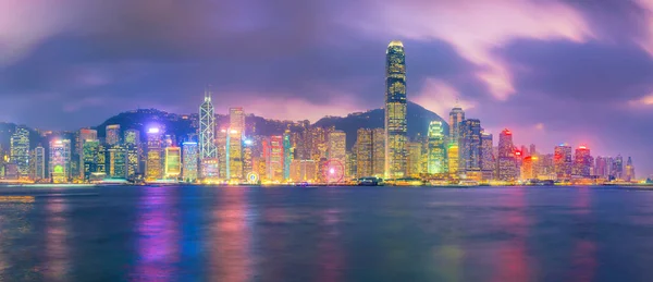 Skyline Cidade Hong Kong China Panorama Todo Victoria Harbor — Fotografia de Stock