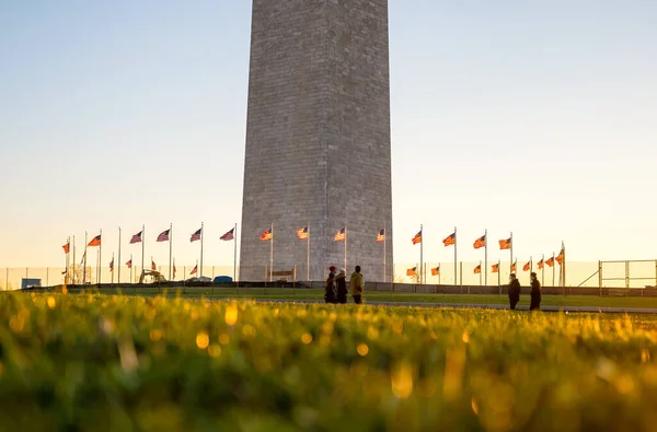 Monumento Washington Pôr Sol — Fotografia de Stock