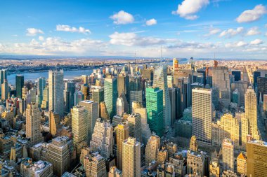 Manhattan 'ın gökyüzü manzarası, New York, ABD