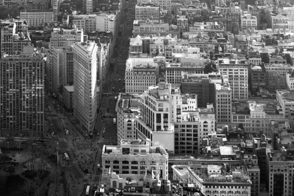 Vista Aérea Horizonte Manhattan Pôr Sol Nova York Nos Estados — Fotografia de Stock