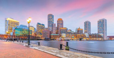 Boston Limanı ve Finans Bölgesi Alacakaranlık, Massachusetts