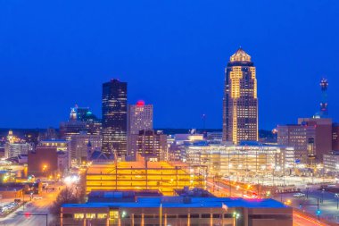 ABD 'de Des Moines Iowa silueti (ABD))