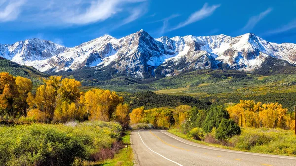 Route Campagne Saison Automne Dans Colorado — Photo