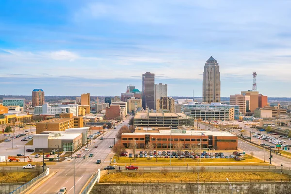 Des Moines Iowa Skyline Estados Unidos Estados Unidos — Foto de Stock