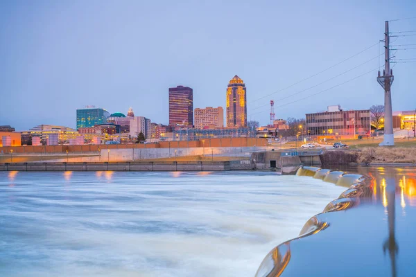 Des Moines Iowa Skyline Estados Unidos Estados Unidos —  Fotos de Stock