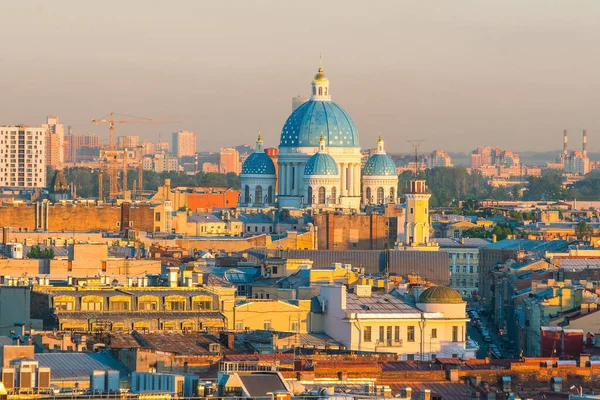 Old Town Petersburg Skyline Top View Sunset Russia — Stock Photo, Image