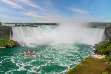 Niagara falls between Canada and United States of America day time