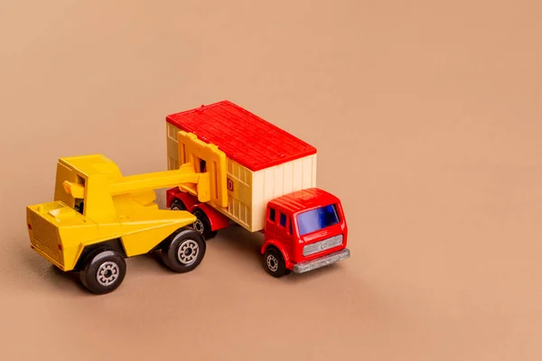 Навантажувач Розміщує Вантажівку Мініатюрні Металеві Іграшки — стокове фото