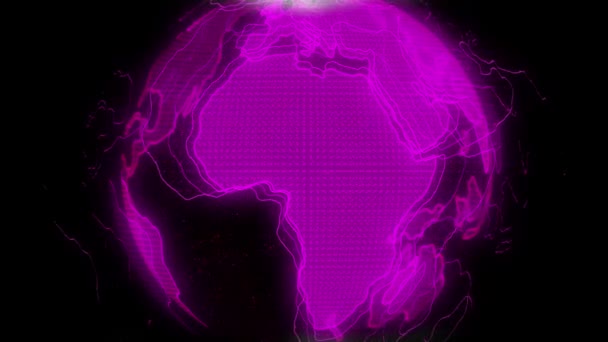 Σύνδεση παγκόσμιου δικτύου. Ψηφιακή τεχνολογία της γης. — Αρχείο Βίντεο