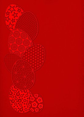 renkli arka planda süsler ile Paskalya yumurtası