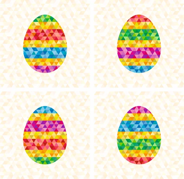 Easter Egg Wykonane Trójkątów Stylu Hipster — Wektor stockowy