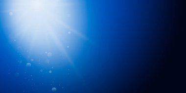 Derin denizde yüzen baloncukların bilgisayar grafikleri