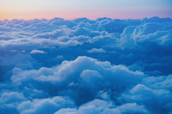 Evening sky view from the window of a passenger plane