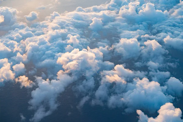 Vista Del Mar Las Nubes Vistas Desde Avión Pasajeros — Foto de Stock