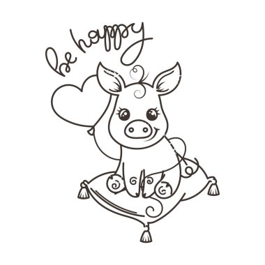 Sevimli çizgi bebek domuz serin gökkuşağı gözlük