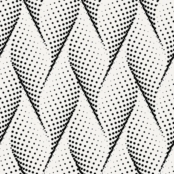 Abstrakte punktierte Welle stilvolle Textur. Vektor nahtlose geometrische Muster — Stockvektor