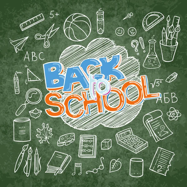 Malzemeleri toplama okula geri dizildi. Yarım yamalak defter yazı kümesiyle doodles