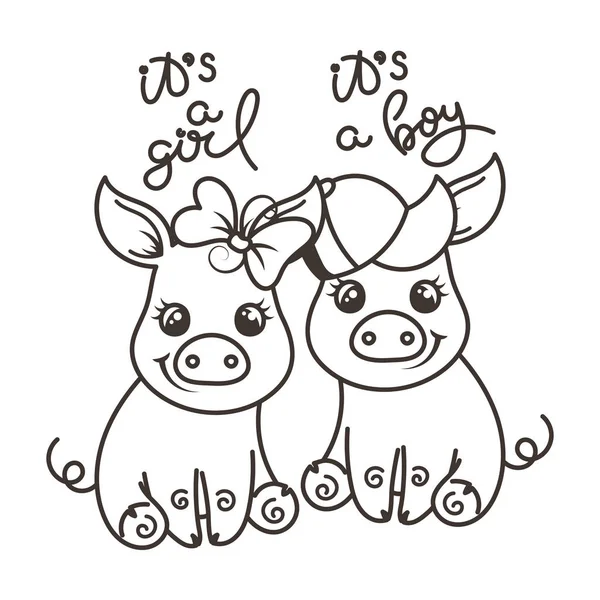 Sevimli çizgi bebek domuz serin gökkuşağı gözlük