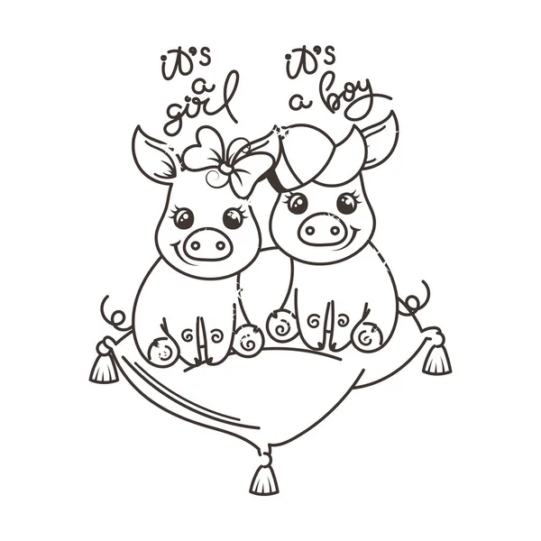 Sevimli çizgi bebek domuz serin gökkuşağı gözlük