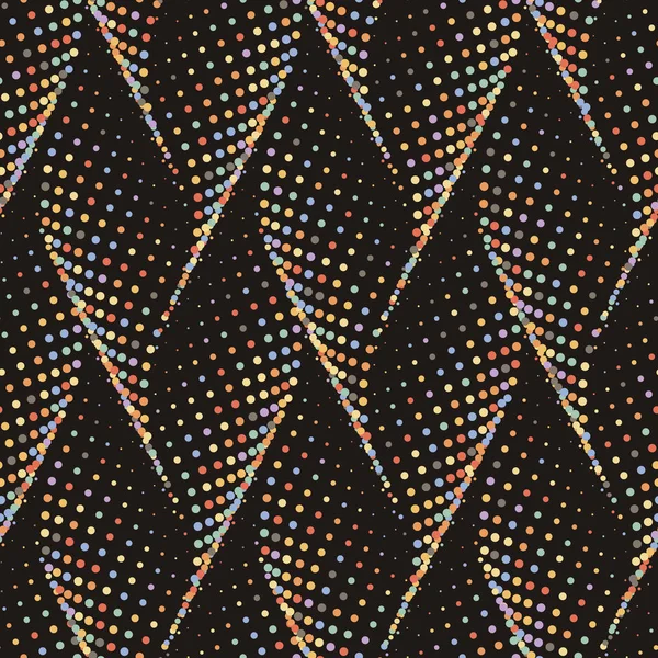 Textura elegante onda punteada abstracta. Patrón geométrico sin costura vectorial — Vector de stock